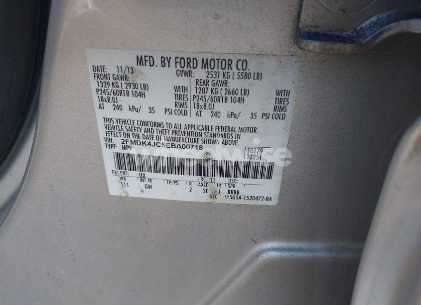 Photo 9 of 2014 Ford Edge SEL (VIN 2FMDK4JC5EBA00718)