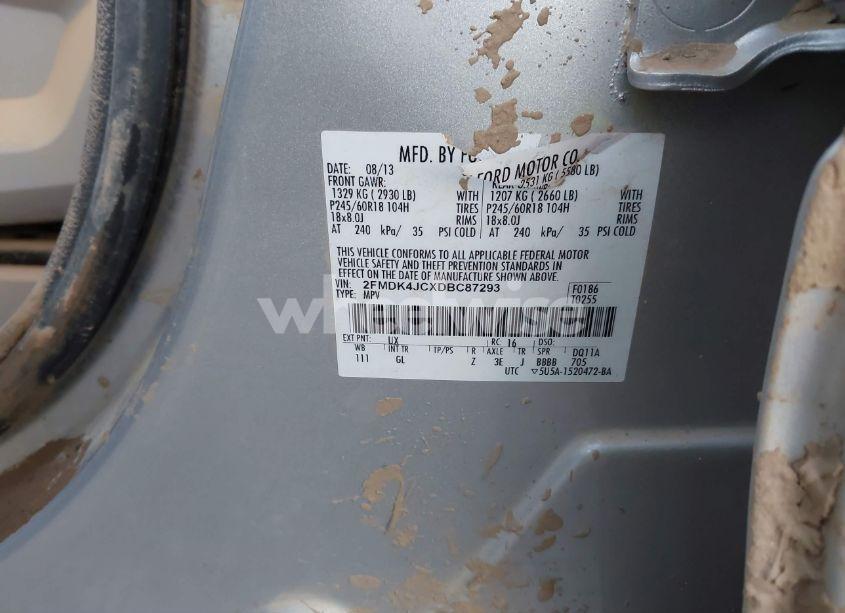 Photo 9 of 2013 Ford Edge SEL (VIN 2FMDK4JCXDBC87293)