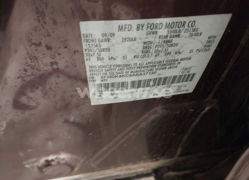 Photo 9 of 2010 Ford Edge (VIN 2FMDK4KC9ABA37120)