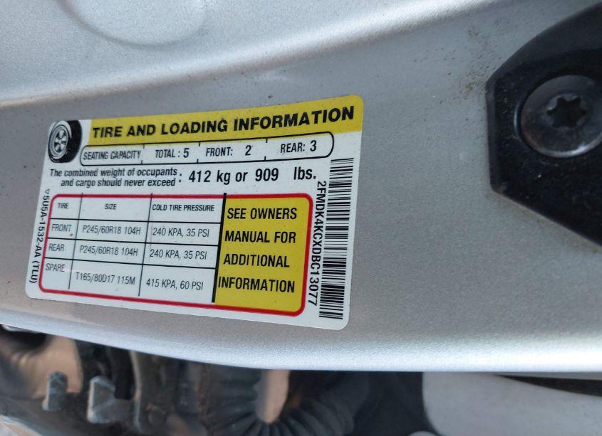 Photo 9 of 2013 Ford Edge LIMITED (VIN 2FMDK4KCXDBC13077)