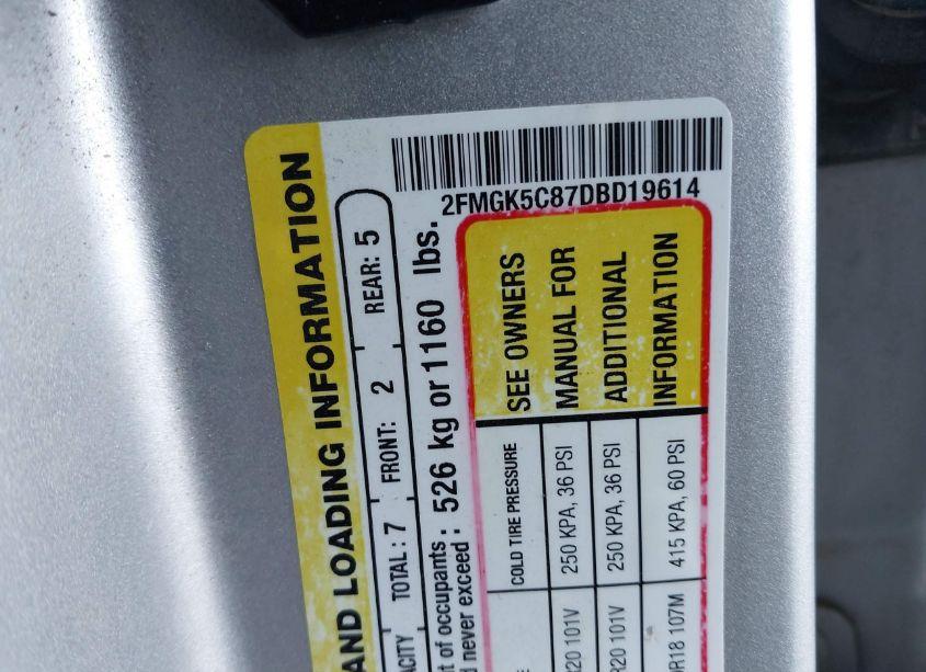 Photo 9 of 2013 Ford Flex SEL (VIN 2FMGK5C87DBD19614)