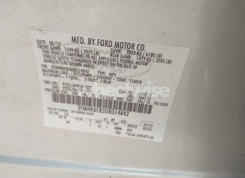 Photo 9 of 2013 Ford Flex SEL (VIN 2FMHK6C83DBD14842)