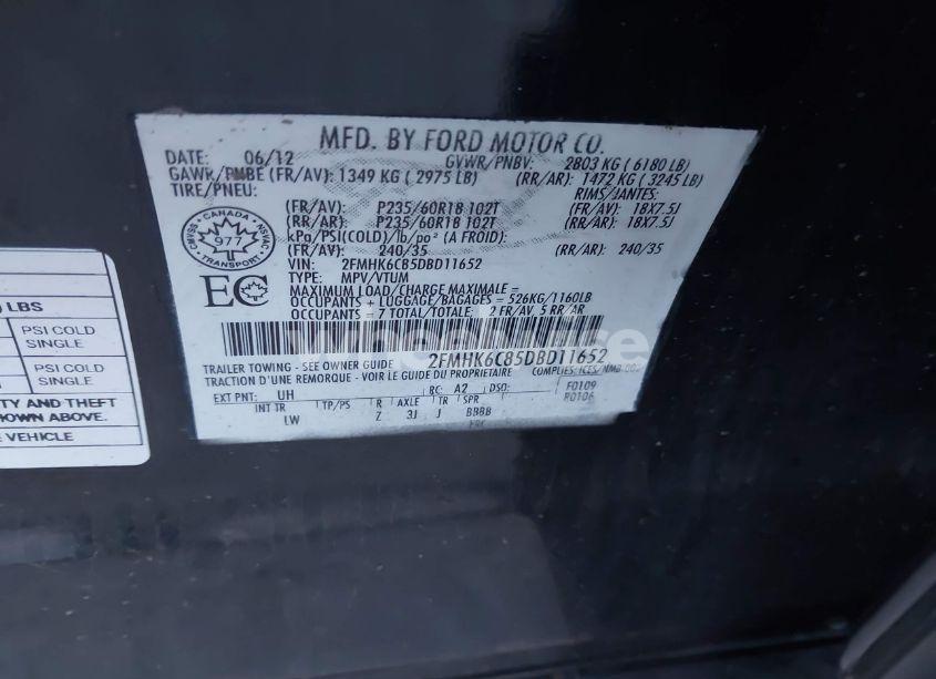 Photo 9 of 2013 Ford Flex SEL (VIN 2FMHK6C85DBD11652)