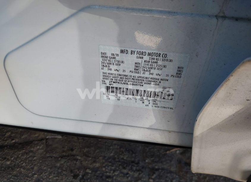 Photo 9 of 2020 Ford Edge SEL (VIN 2FMPK3J93LBB05704)