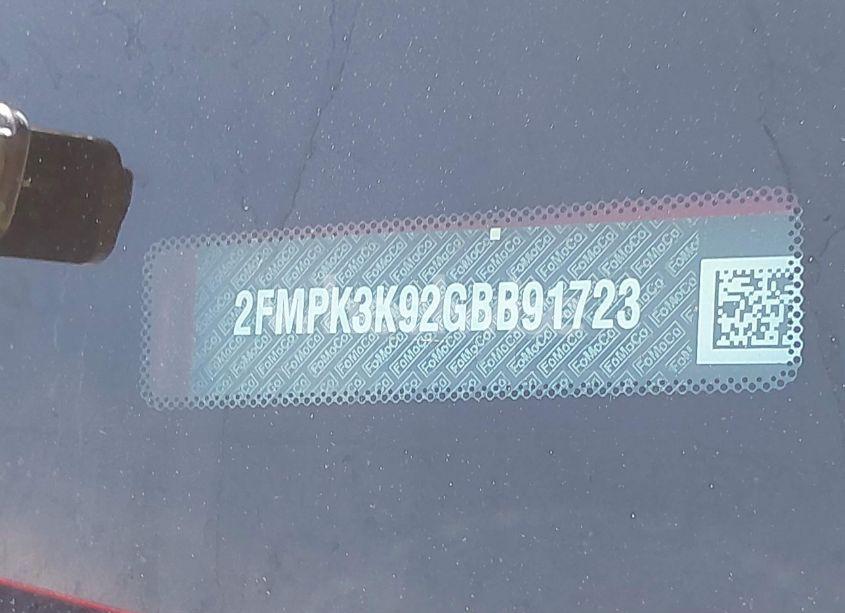 Photo 9 of 2016 Ford Edge TITANIUM (VIN 2FMPK3K92GBB91723)