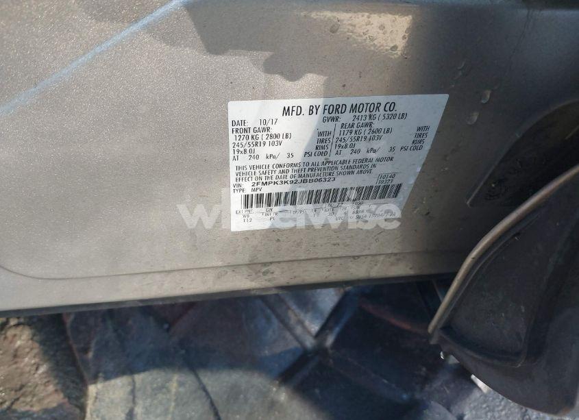 Photo 9 of 2018 Ford Edge TITANIUM (VIN 2FMPK3K92JBB06323)