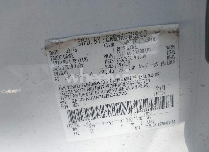 Photo 9 of 2016 Ford Edge TITANIUM (VIN 2FMPK3K93GBB42725)