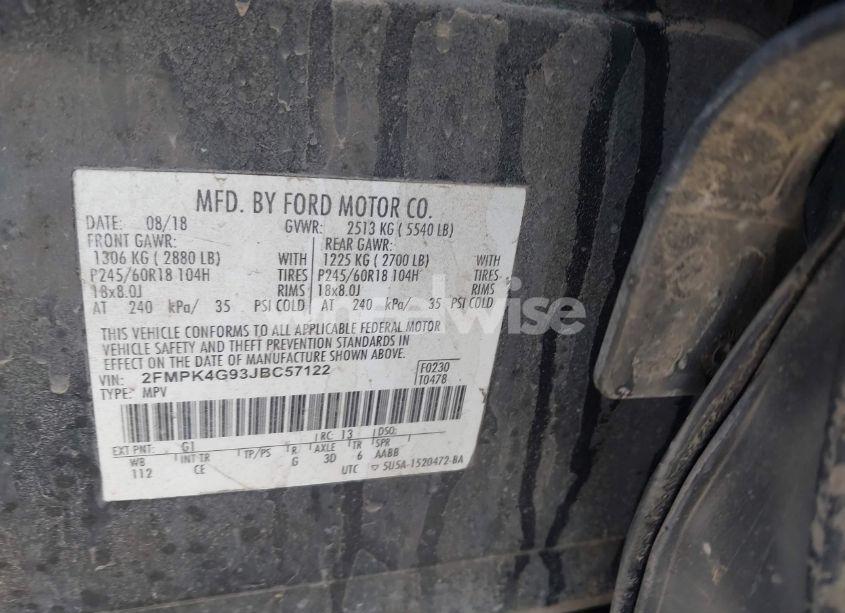 Photo 9 of 2018 Ford Edge SE (VIN 2FMPK4G93JBC57122)