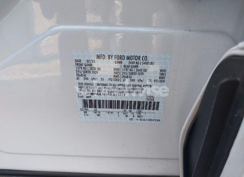 Photo 9 of 2024 Ford Edge ST-LINE (VIN 2FMPK4J91RBA13277)