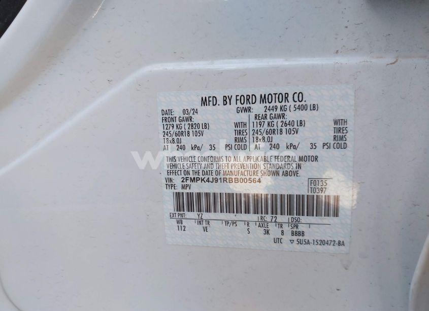 Photo 9 of 2024 Ford Edge SEL (VIN 2FMPK4J91RBB00564)