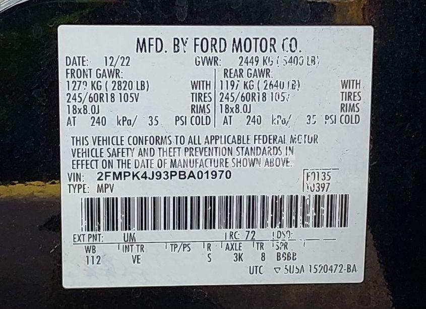 Photo 9 of 2023 Ford Edge SEL (VIN 2FMPK4J93PBA01970)