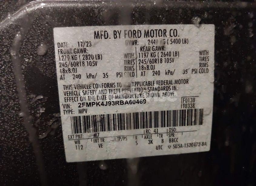 Photo 9 of 2024 Ford Edge SEL (VIN 2FMPK4J93RBA60469)