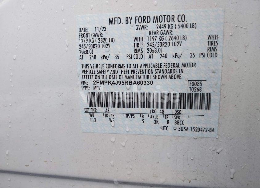 Photo 9 of 2024 Ford Edge ST-LINE (VIN 2FMPK4J95RBA60330)