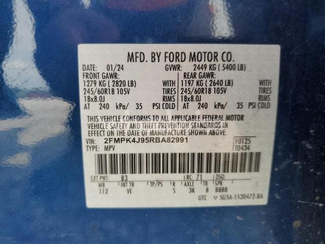 Photo 11 of 2024 FORD EDGE SEL N/A (VIN 2FMPK4J95RBA82991)