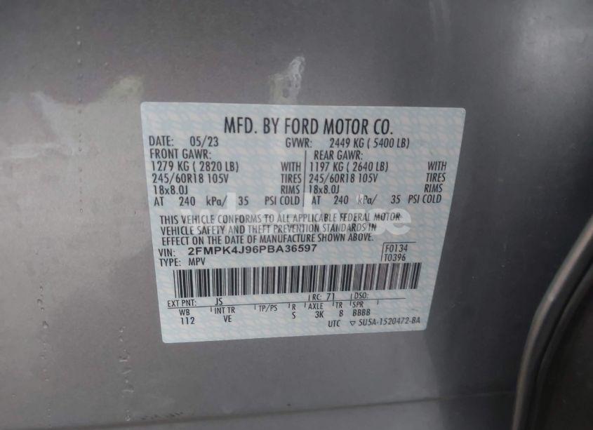 Photo 9 of 2023 Ford Edge SEL (VIN 2FMPK4J96PBA36597)