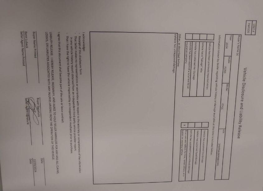 Photo 17 of 2024 Ford Edge SEL (VIN 2FMPK4J96RBB01001)