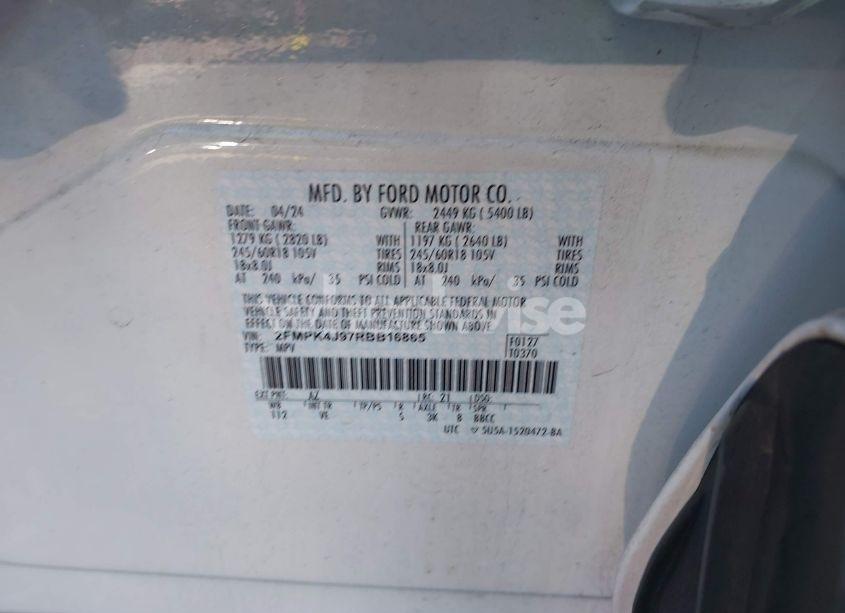 Photo 9 of 2024 Ford Edge SEL (VIN 2FMPK4J97RBB16865)