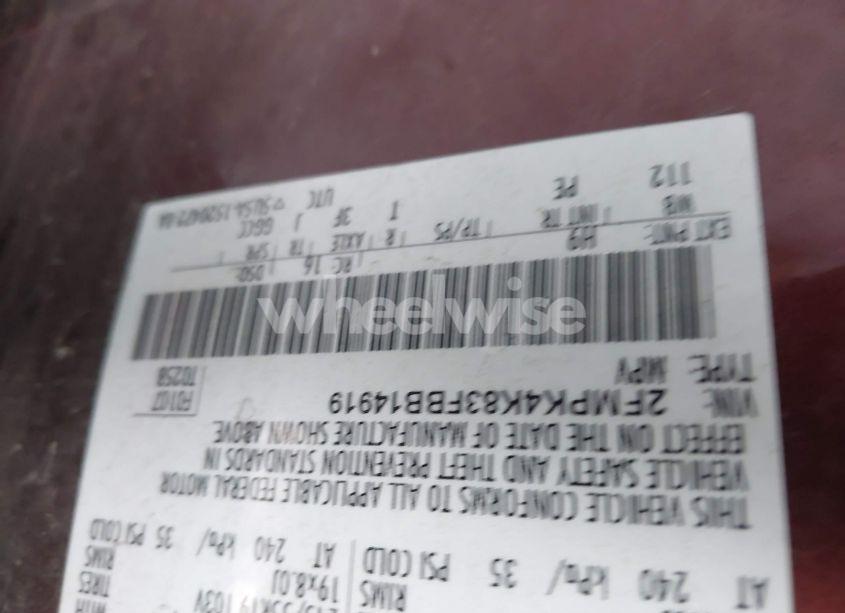 Photo 9 of 2015 Ford Edge TITANIUM (VIN 2FMPK4K83FBB14919)