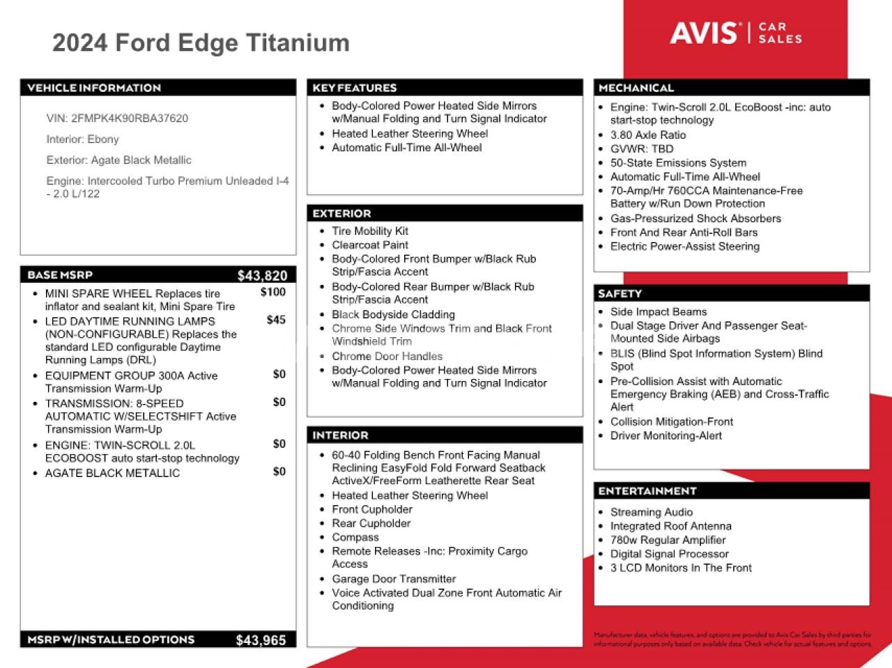 2024 FORD EDGE TITANIUM