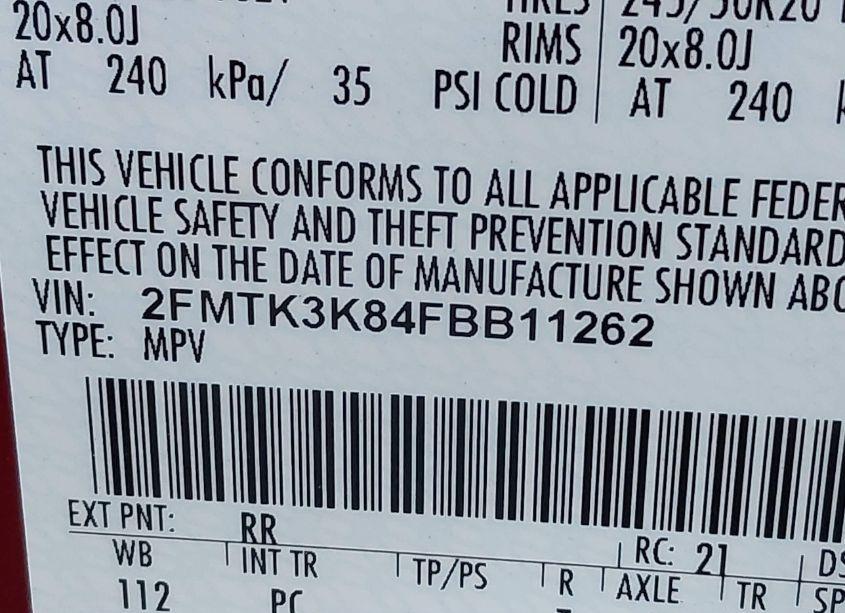 Photo 9 of 2015 Ford Edge TITANIUM (VIN 2FMTK3K84FBB11262)