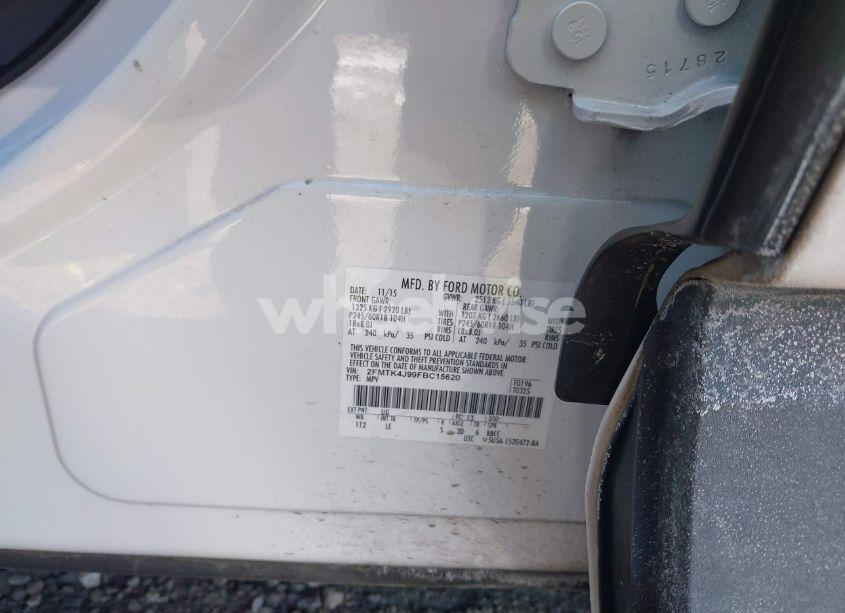 Photo 9 of 2015 Ford Edge SEL (VIN 2FMTK4J99FBC15620)