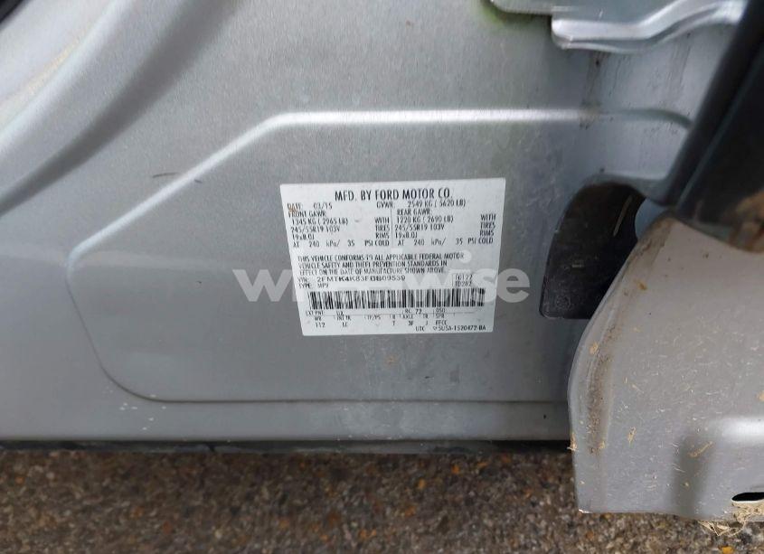 Photo 9 of 2015 Ford Edge TITANIUM (VIN 2FMTK4K83FBB09539)