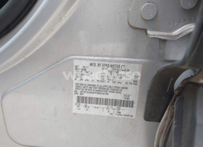 Photo 9 of 2015 Ford Edge TITANIUM (VIN 2FMTK4K87FBB34749)