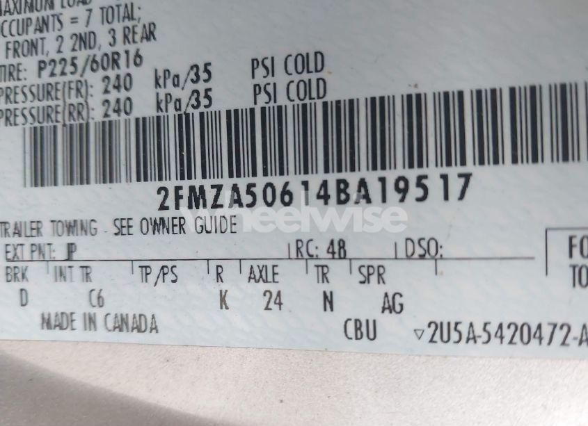 Photo 9 of 2004 Ford Freestar S (VIN 2FMZA50614BA19517)