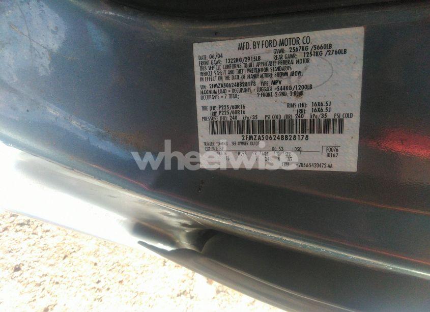 Photo 9 of 2004 Ford Freestar S (VIN 2FMZA50624BB28178)