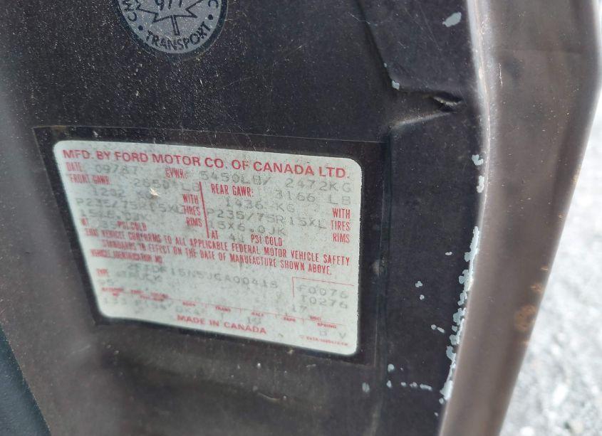 Photo 9 of 1988 Ford F150 (VIN 2FTDF15N5JCA00418)