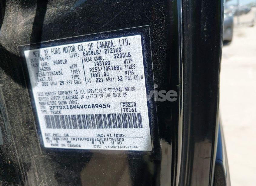 Photo 9 of 1997 Ford F-150 LARIAT/XL/XLT (VIN 2FTDX18W4VCA89454)