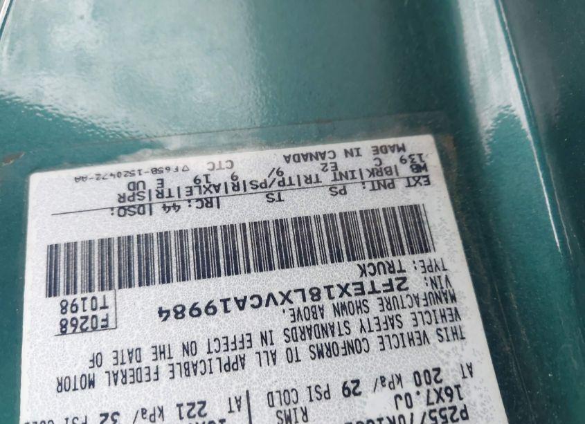 Photo 9 of 1997 Ford F-150 LARIAT/XL/XLT (VIN 2FTEX18LXVCA19984)