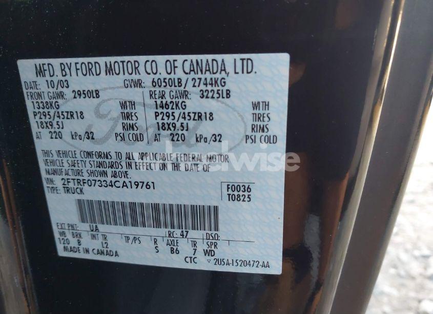 Photo 9 of 2004 Ford F-150 HERITAGE LIGHTNING (VIN 2FTRF07334CA19761)