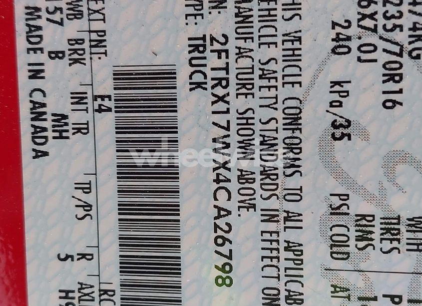 Photo 9 of 2004 Ford F-150 HERITAGE XL/XLT (VIN 2FTRX17WX4CA26798)