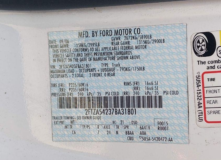 Photo 9 of 2007 Ford Freestar CARGO (VIN 2FTZA54237BA31801)