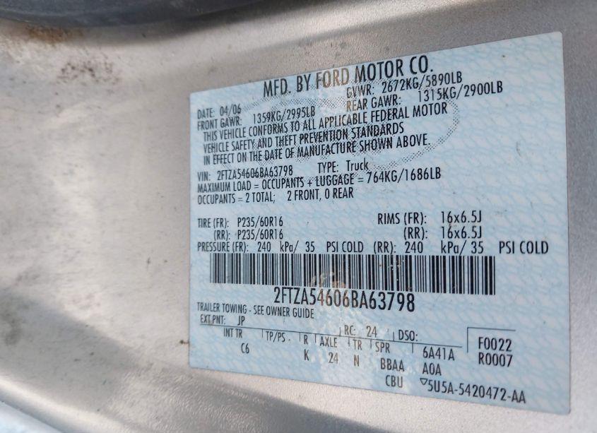 Photo 9 of 2006 Ford Freestar (VIN 2FTZA54606BA63798)