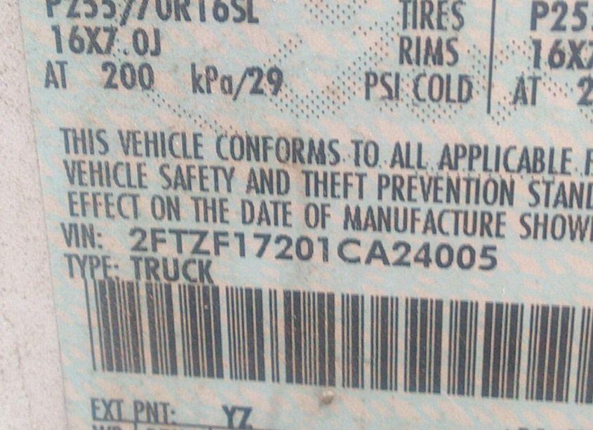 Photo 9 of 2001 Ford F-150 XL/XLT (VIN 2FTZF17201CA24005)