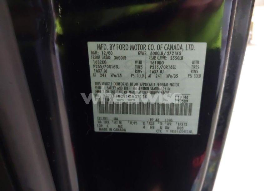 Photo 9 of 2001 Ford F-150 XL/XLT (VIN 2FTZF18291CA37110)