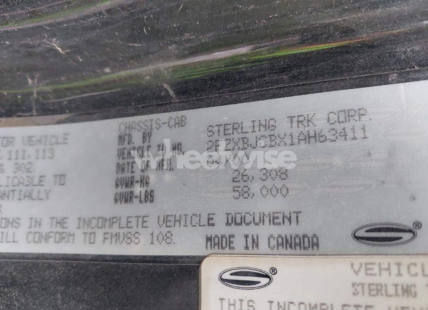 Photo 8 of 2001 Sterling Truck LT 8500 (VIN 2FZXBJCBX1AH63411)