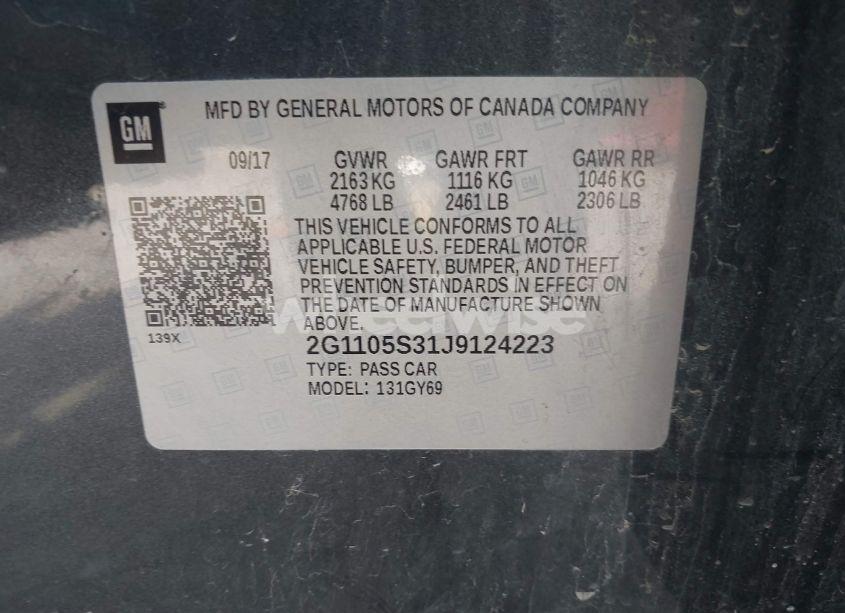 Photo 9 of 2018 Chevrolet Impala 1LT (VIN 2G1105S31J9124223)