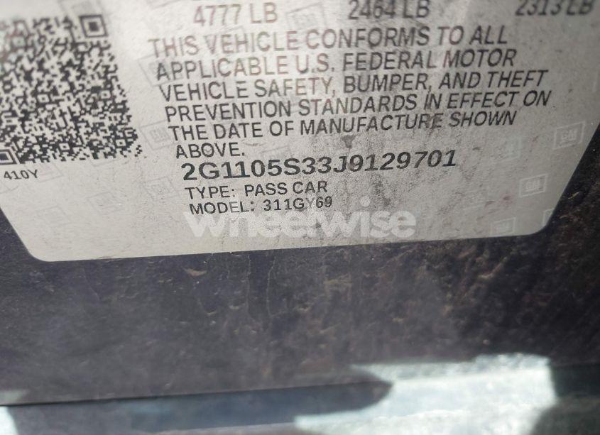 Photo 9 of 2018 Chevrolet Impala 1LT (VIN 2G1105S33J9129701)