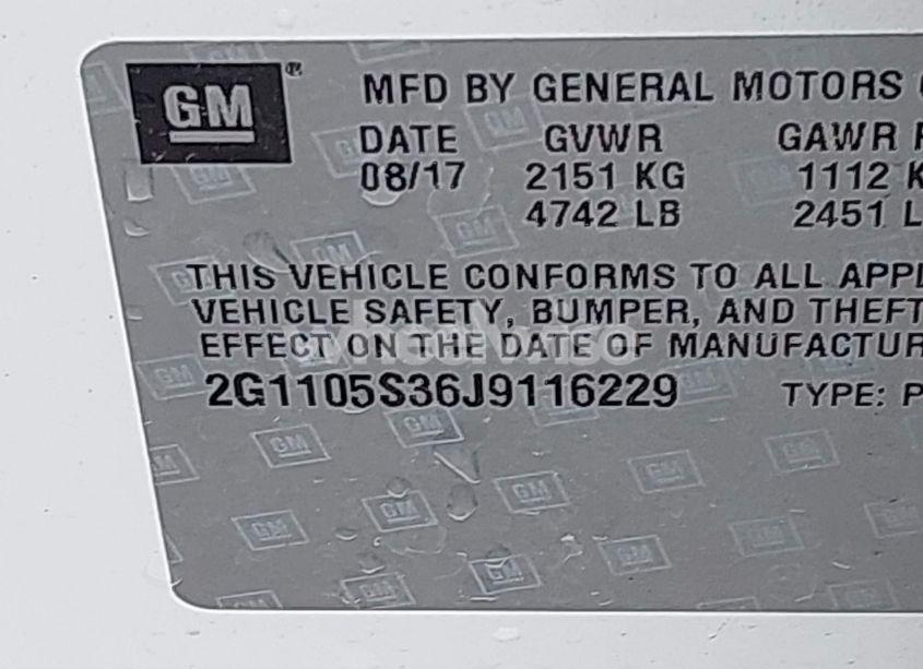 Photo 9 of 2018 Chevrolet Impala 1LT (VIN 2G1105S36J9116229)