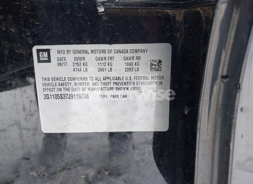 Photo 9 of 2018 Chevrolet Impala 1LT (VIN 2G1105S37J9119396)