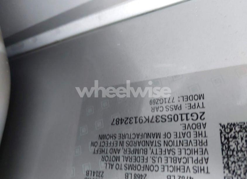 Photo 9 of 2019 Chevrolet Impala PREMIER (VIN 2G1105S37K9132487)