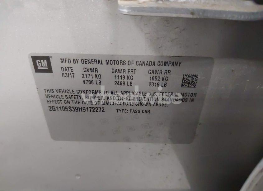 Photo 9 of 2017 Chevrolet Impala 1LT (VIN 2G1105S39H9172272)