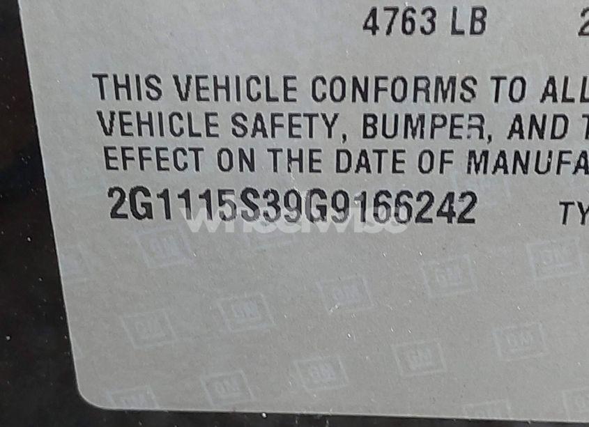 Photo 9 of 2016 Chevrolet Impala 2LT (VIN 2G1115S39G9166242)