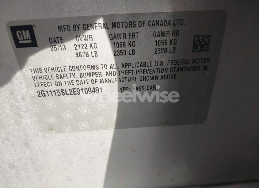 Photo 9 of 2014 Chevrolet Impala 1LT (VIN 2G1115SL2E9109491)