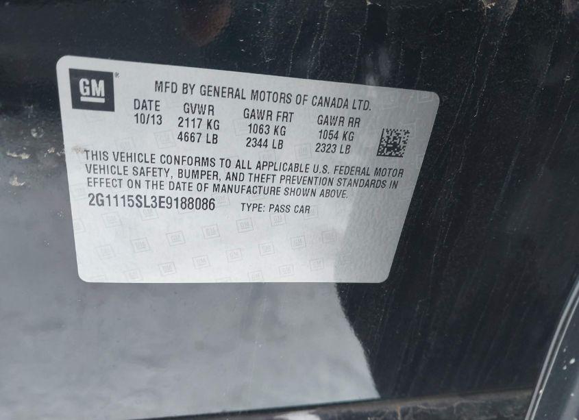 Photo 9 of 2014 Chevrolet Impala 1LT (VIN 2G1115SL3E9188086)