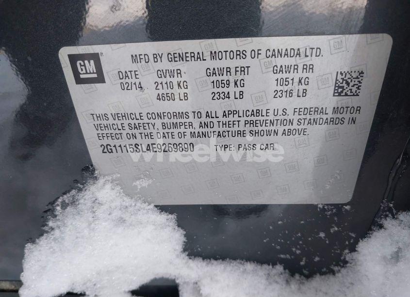 Photo 9 of 2014 Chevrolet Impala 1LT (VIN 2G1115SL4E9269890)