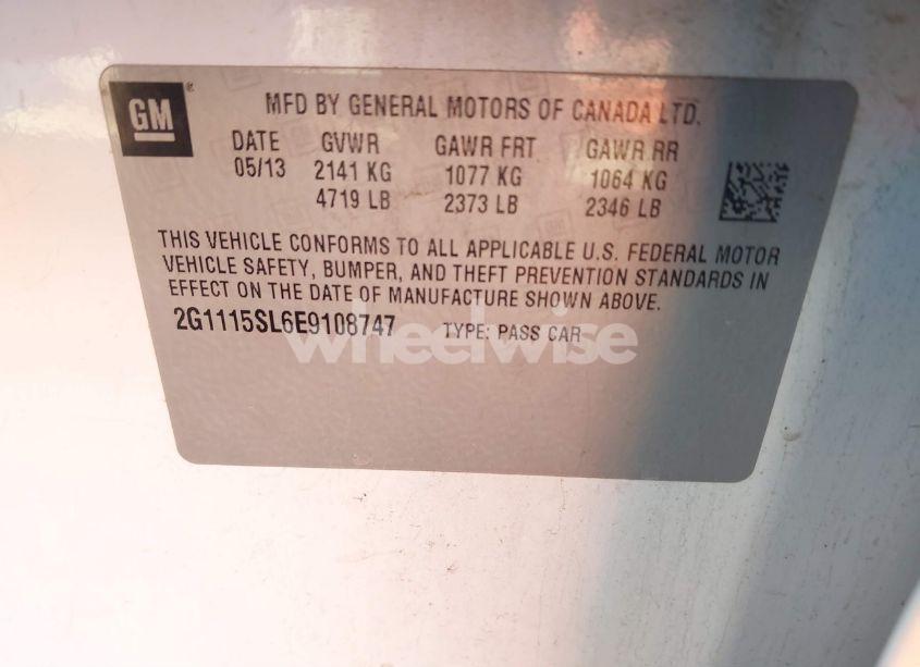 Photo 9 of 2014 Chevrolet Impala 1LT (VIN 2G1115SL6E9108747)